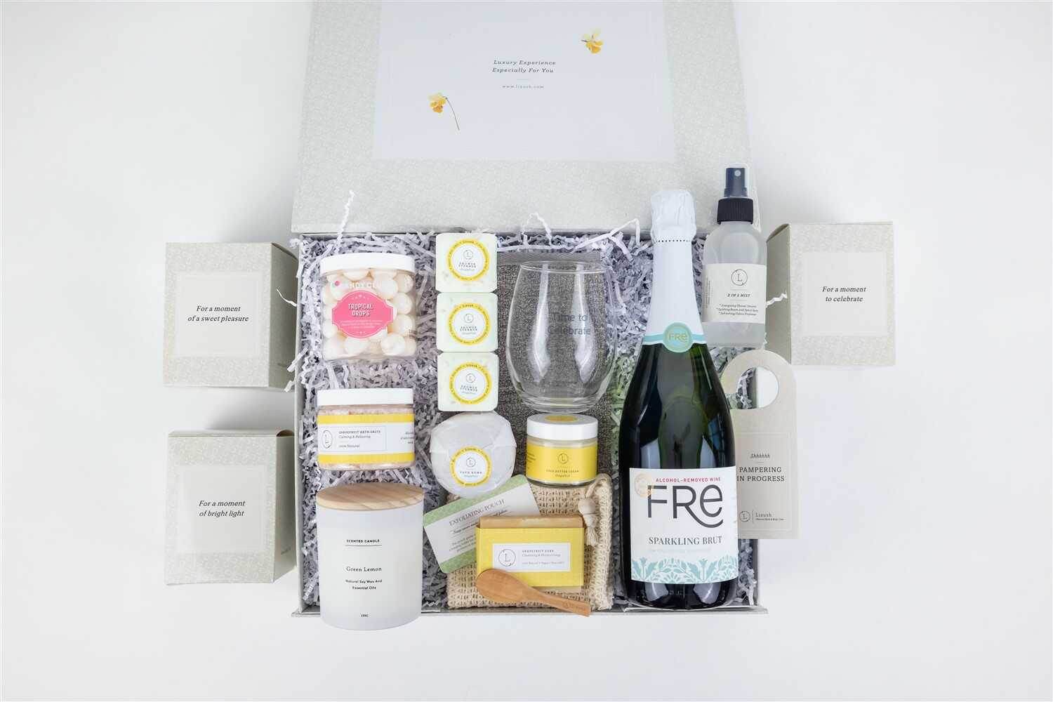 Congratulations gift basket, Celebration gift box by Lizush - Goodlifebean