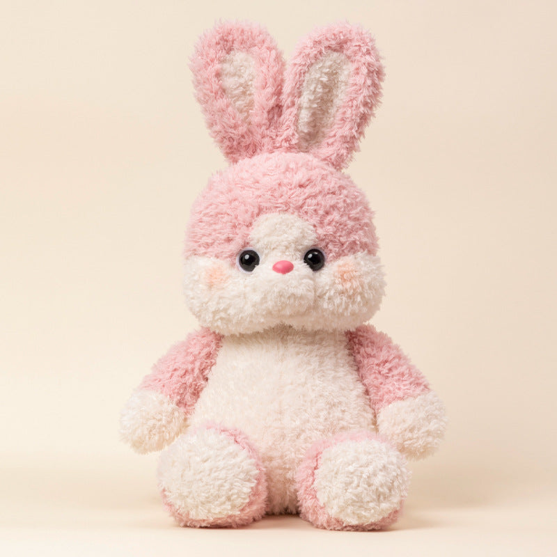 Pipi: Cute Pink Bunny Plushie | Pink White Stuffed Animal Bunny
