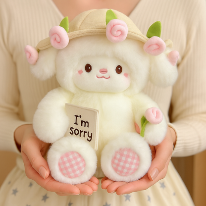 Blooming Lamb Plushie | Cute Lamb Plush With Bouquet