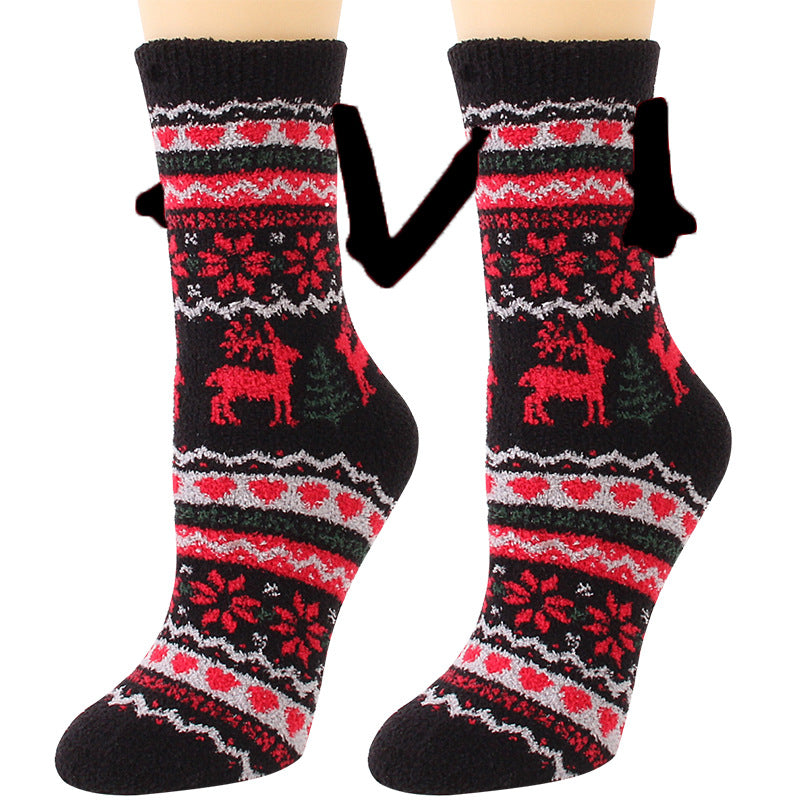 Hand-In-Hand Mangetic Christmas Socks