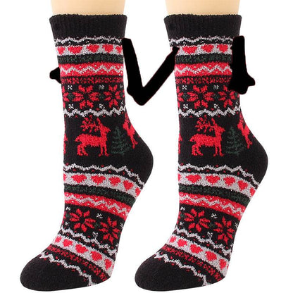 Hand-In-Hand Mangetic Christmas Socks - Goodlifebean