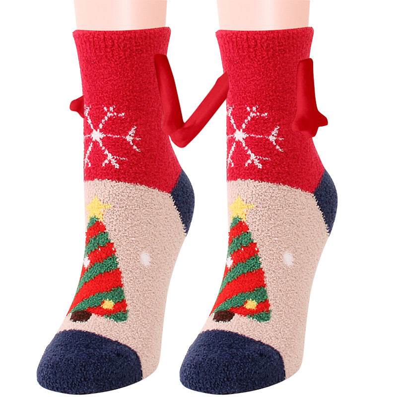Hand-In-Hand Mangetic Christmas Socks - Goodlifebean