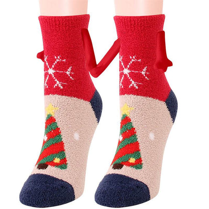 Hand-In-Hand Mangetic Christmas Socks - Goodlifebean