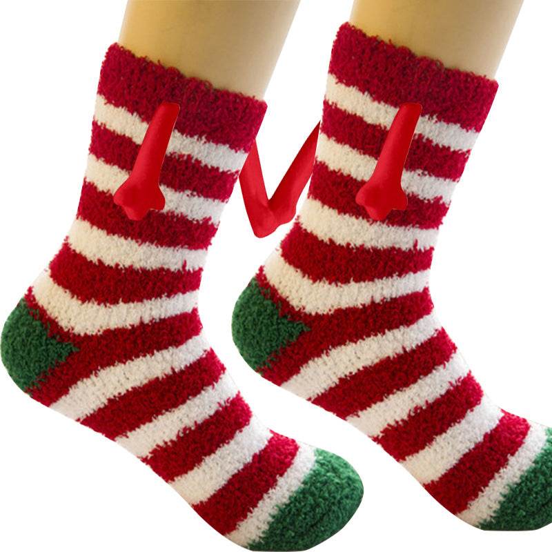 Hand-In-Hand Mangetic Christmas Socks - Goodlifebean