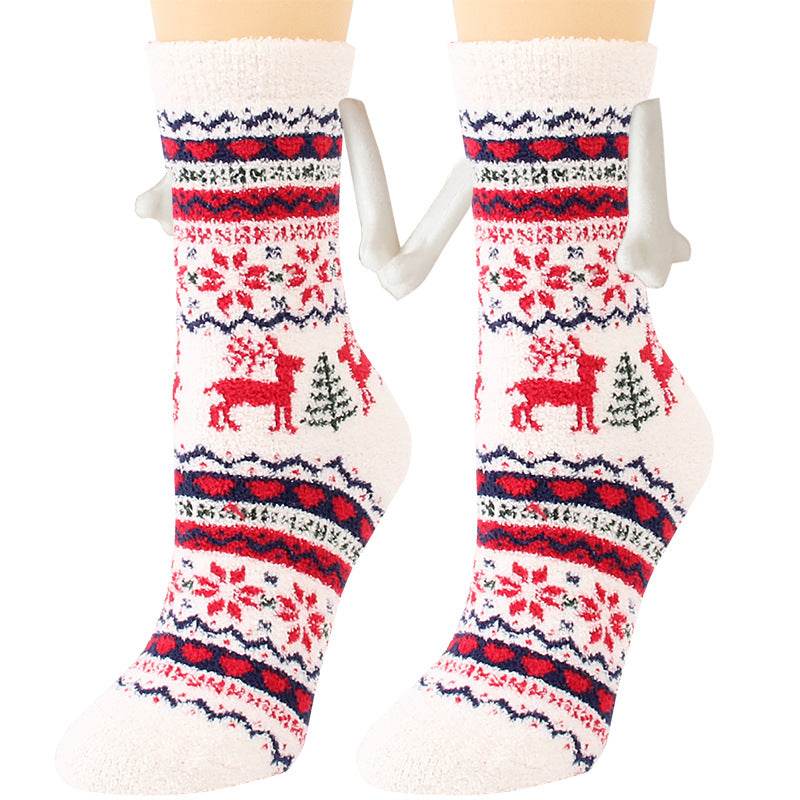 Hand-In-Hand Mangetic Christmas Socks - Goodlifebean