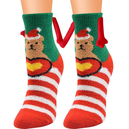 Hand-In-Hand Mangetic Christmas Socks - Goodlifebean