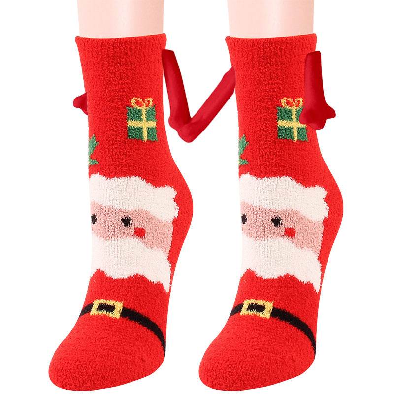 Hand-In-Hand Mangetic Christmas Socks - Goodlifebean