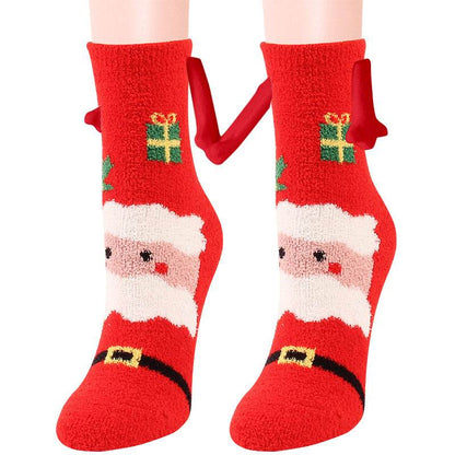 Hand-In-Hand Mangetic Christmas Socks - Goodlifebean