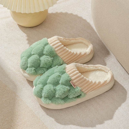 Honeycomb: Fluffy Plush Slippers | Warm Indoor Slippers - Goodlifebean