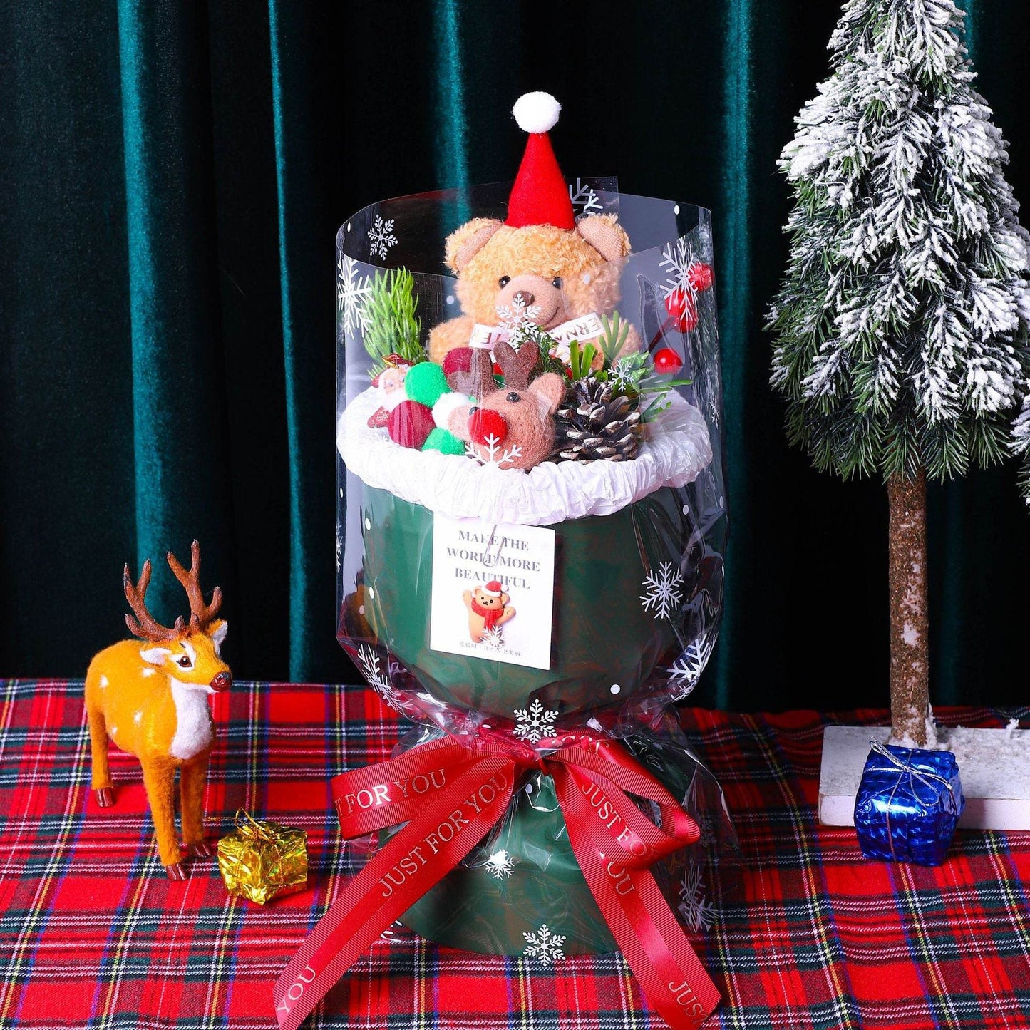 Shop Christmasy Plush Bouquet - Stuffed Animals Goodlifebean Plushies | Stuffed Animals