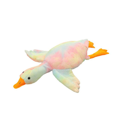 Rainbow Feathered Giant Goose Plush