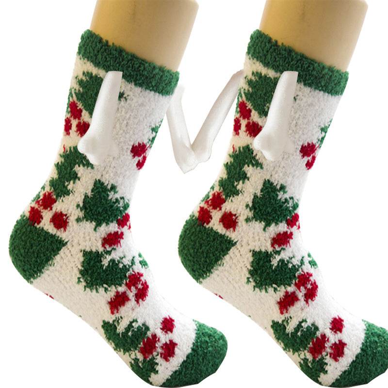 Hand-In-Hand Mangetic Christmas Socks - Goodlifebean
