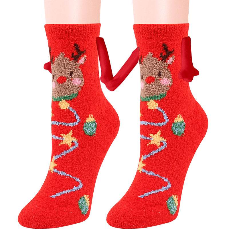 Hand-In-Hand Mangetic Christmas Socks - Goodlifebean