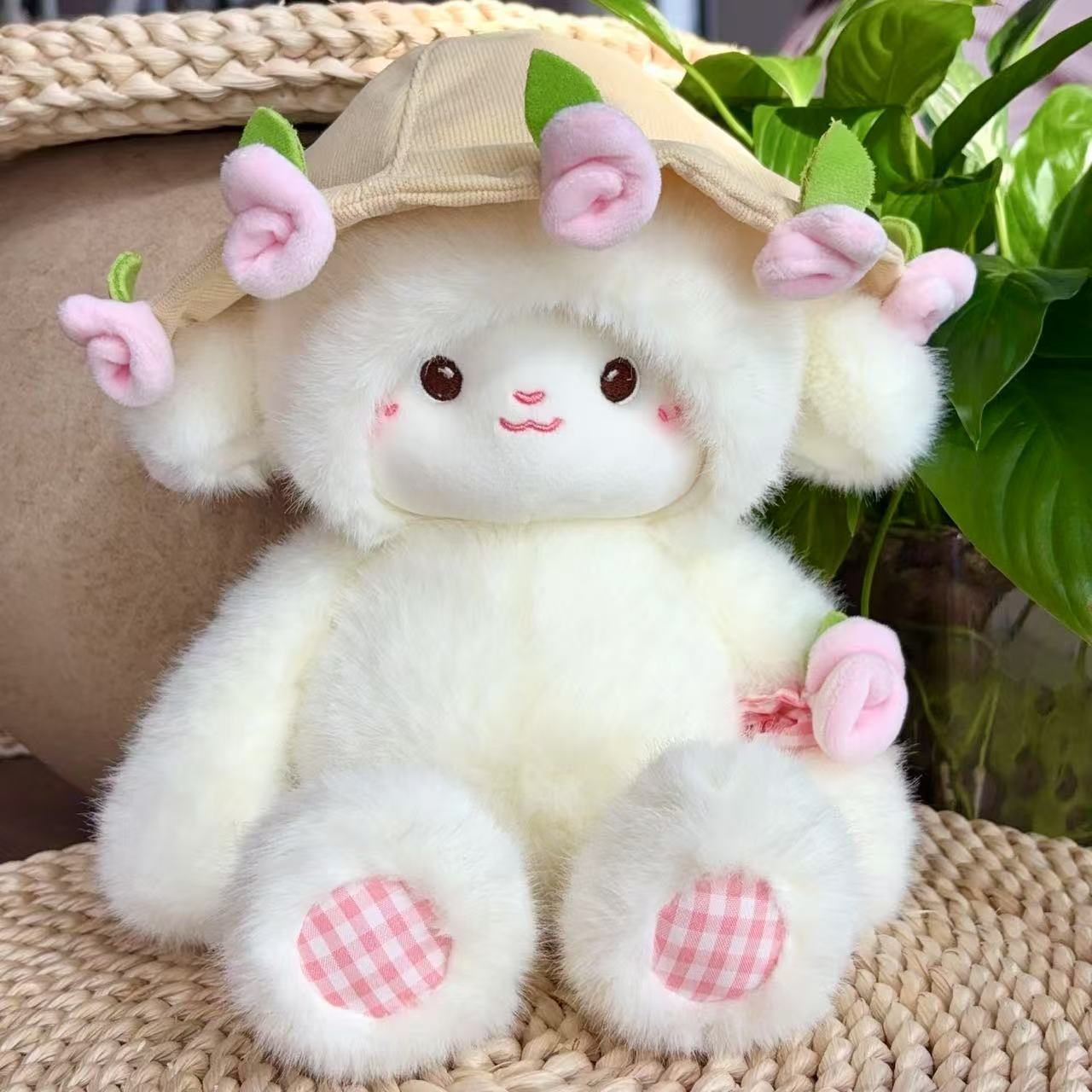 BuyKawaii Pastel Petal Lamb | Cute Emotional Support Lamb Plushie - Goodlifebean Plushies | Stuffed Animals