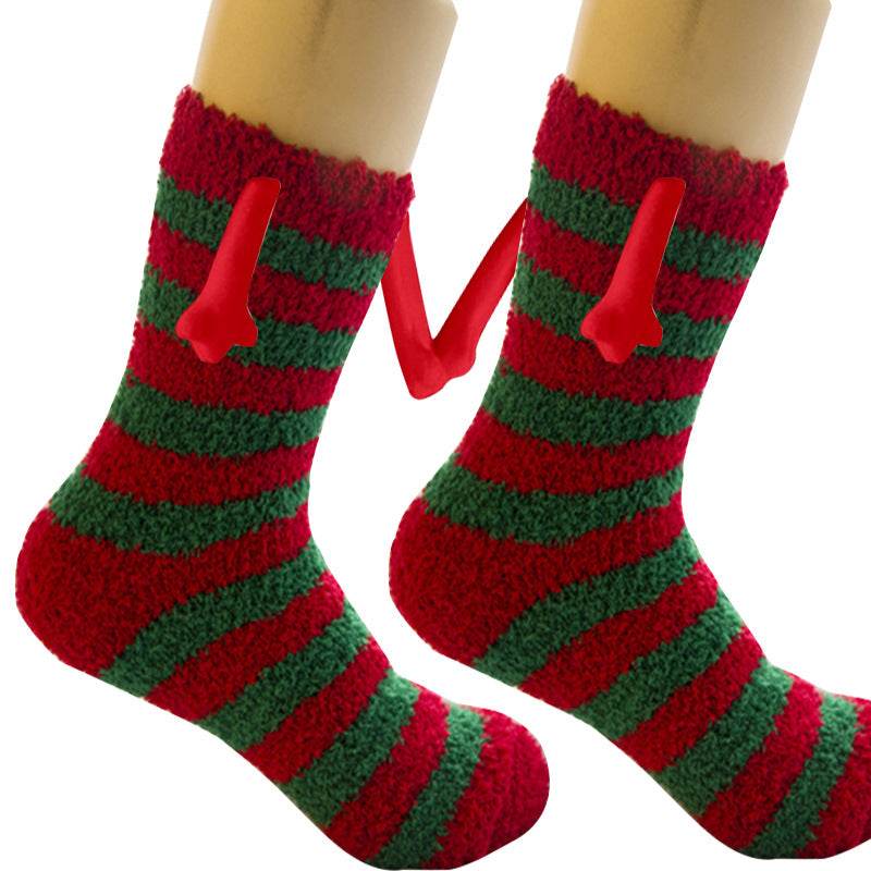 Hand-In-Hand Mangetic Christmas Socks - Goodlifebean