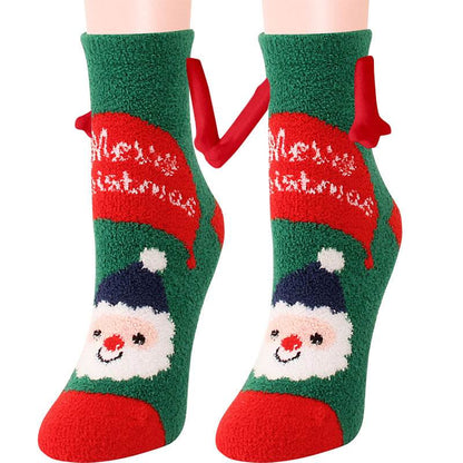 Hand-In-Hand Mangetic Christmas Socks - Goodlifebean