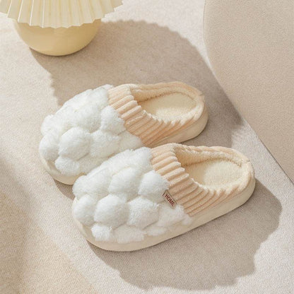 Honeycomb: Fluffy Plush Slippers | Warm Indoor Slippers - Goodlifebean