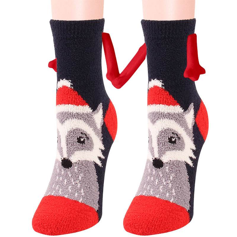 Hand-In-Hand Mangetic Christmas Socks - Goodlifebean