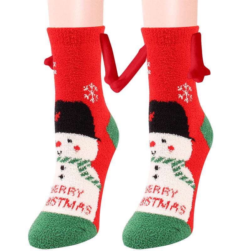 Hand-In-Hand Mangetic Christmas Socks - Goodlifebean