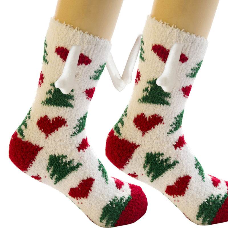 Hand-In-Hand Mangetic Christmas Socks - Goodlifebean