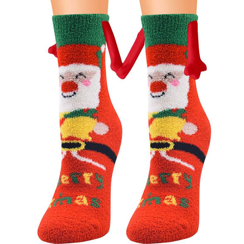 Hand-In-Hand Mangetic Christmas Socks - Goodlifebean