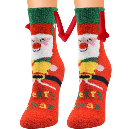 Hand-In-Hand Mangetic Christmas Socks - Goodlifebean