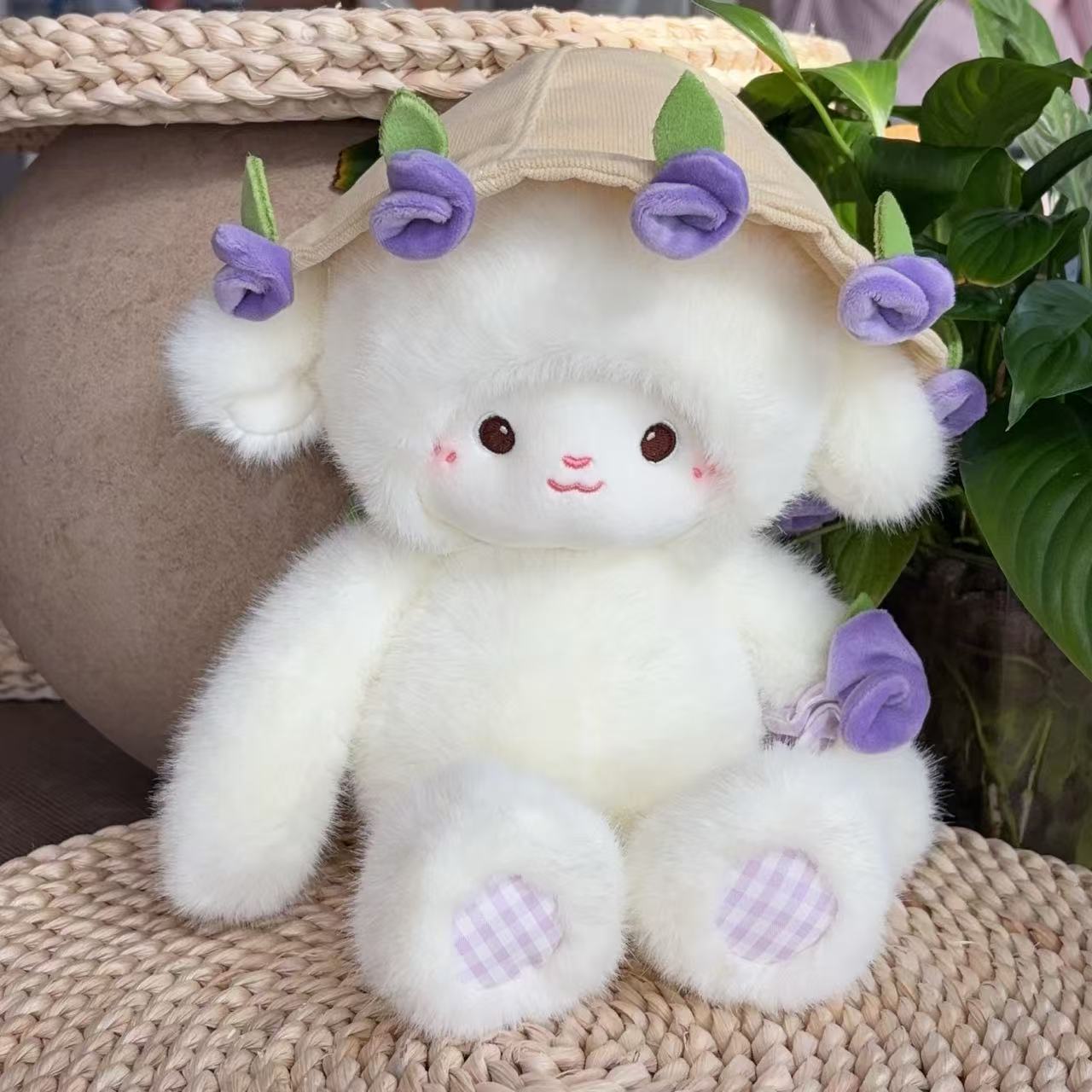 BuyKawaii Pastel Petal Lamb | Cute Emotional Support Lamb Plushie - Goodlifebean Plushies | Stuffed Animals