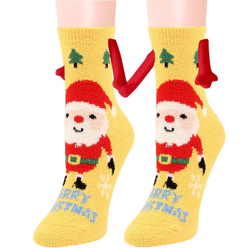 Hand-In-Hand Mangetic Christmas Socks - Goodlifebean