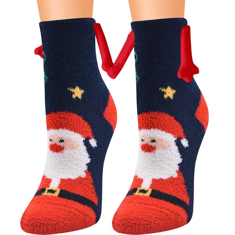 Hand-In-Hand Mangetic Christmas Socks - Goodlifebean