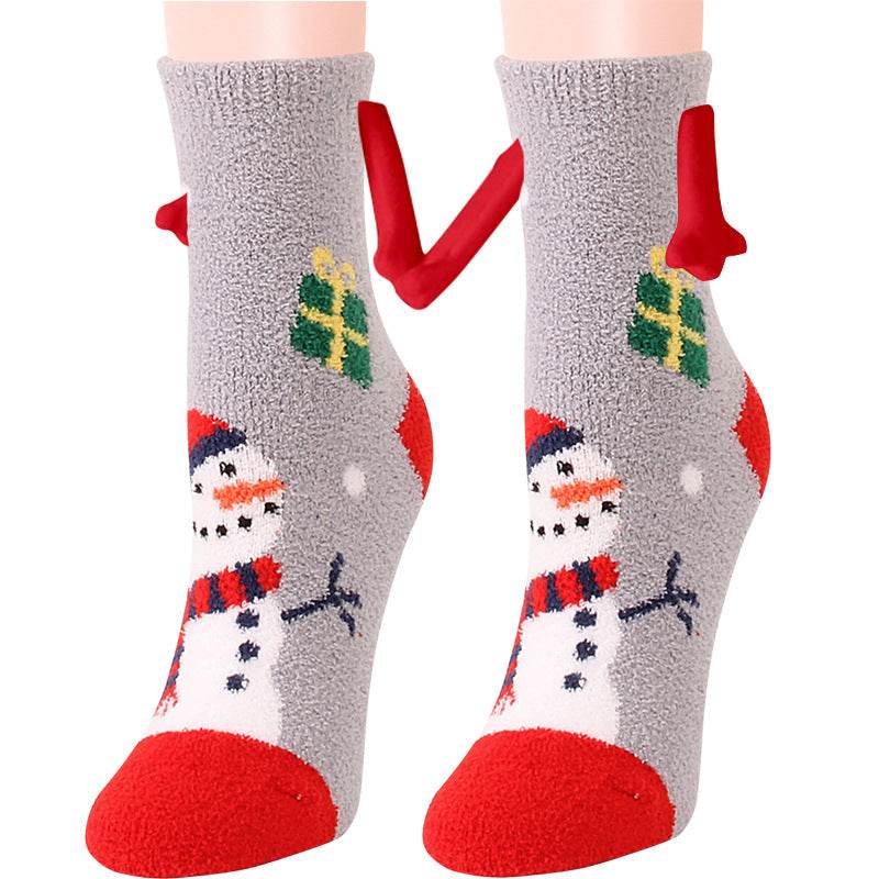 Hand-In-Hand Mangetic Christmas Socks - Goodlifebean