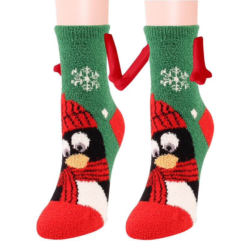 Hand-In-Hand Mangetic Christmas Socks - Goodlifebean