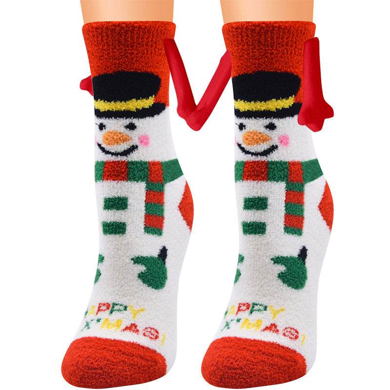 Hand-In-Hand Mangetic Christmas Socks - Goodlifebean