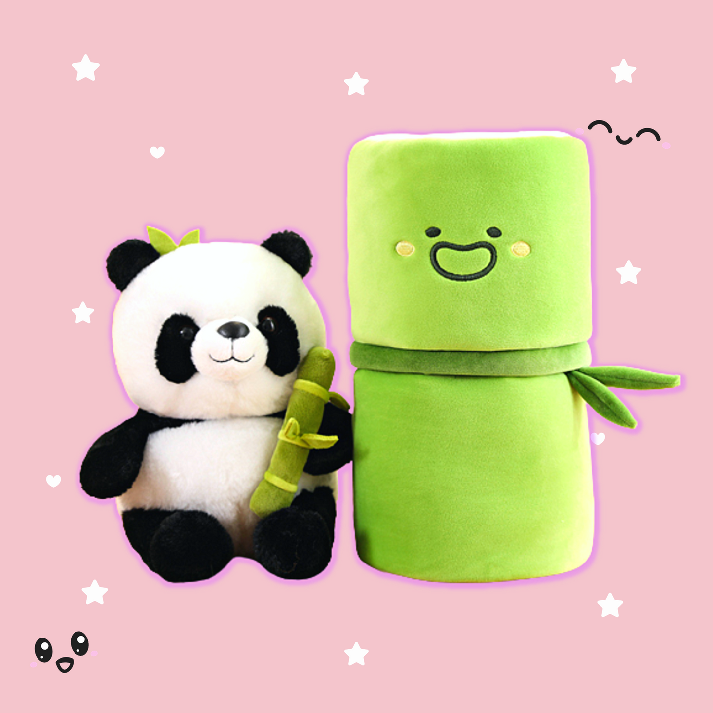 Kawaii Panda Plushie Inside Bamboo | Cute Panda Plushie