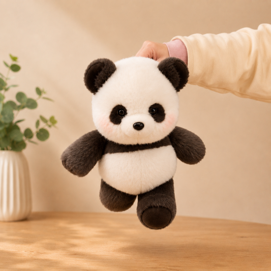 Pookie: Mini Panda Plushie | Running Panda Stuffed Animal