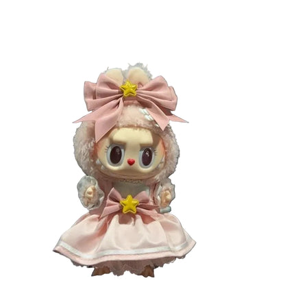 Handmade Labubu Sailor Moon Pink Dress with Accessories