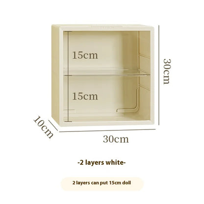 Labubu Display Cabinet – Clear Acrylic Dustproof Wall-Mount Case