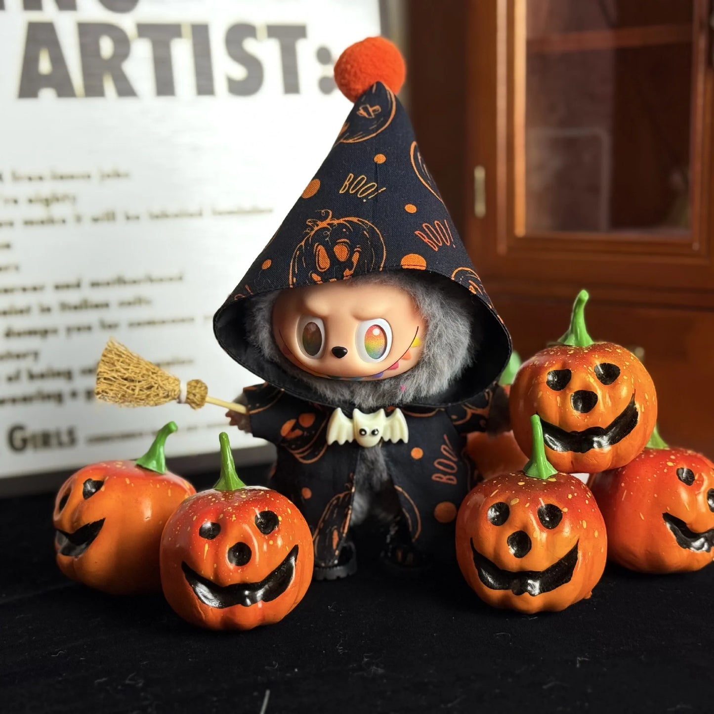 Handmade Rare Pumpkin Patch Labubu Outfit
