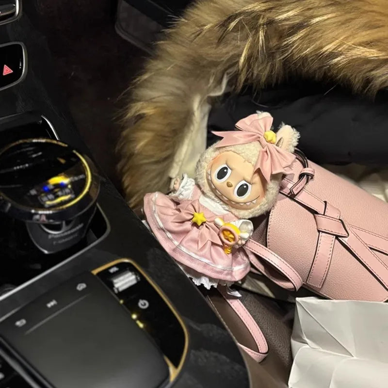Handmade Labubu Sailor Moon Pink Dress with Accessories