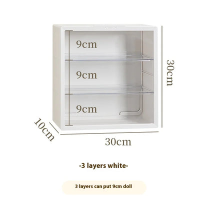 Labubu Display Cabinet – Clear Acrylic Dustproof Wall-Mount Case