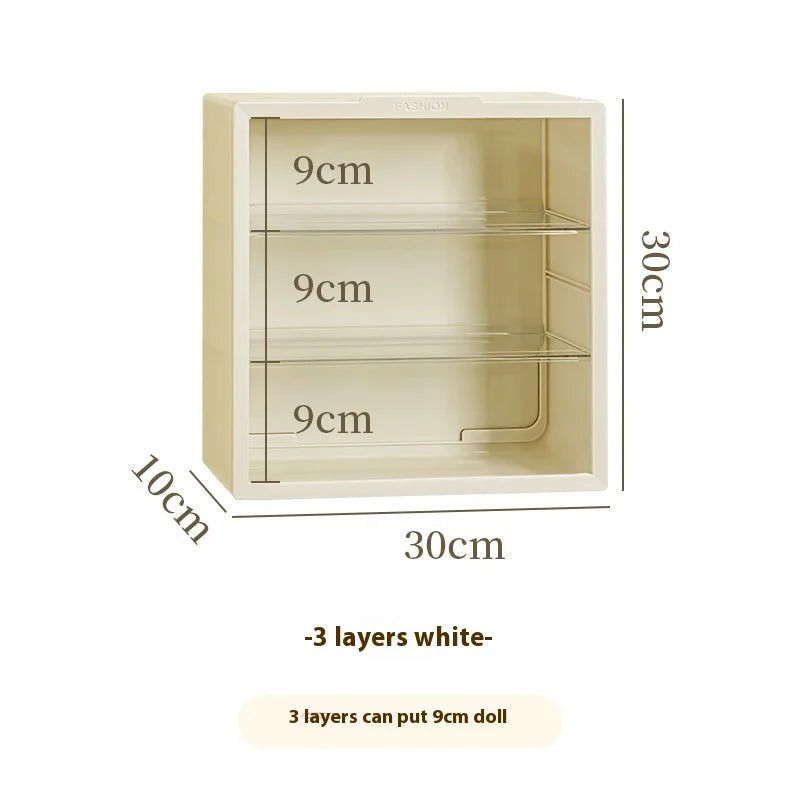 Labubu Display Cabinet – Clear Acrylic Dustproof Wall-Mount Case