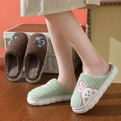 Shop Cute Rabbit Plush Fleece Slippers - Shoes Goodlifebean Plushies | Stuffed Animals