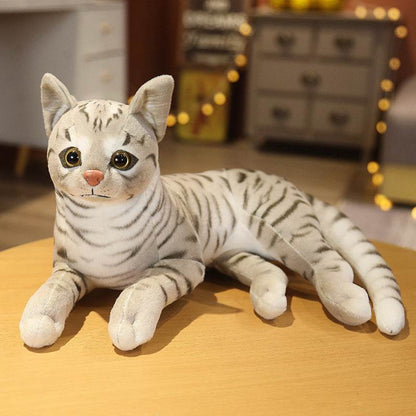 Lifelike Stuffed Cat Plush Toy - Goodlifebean