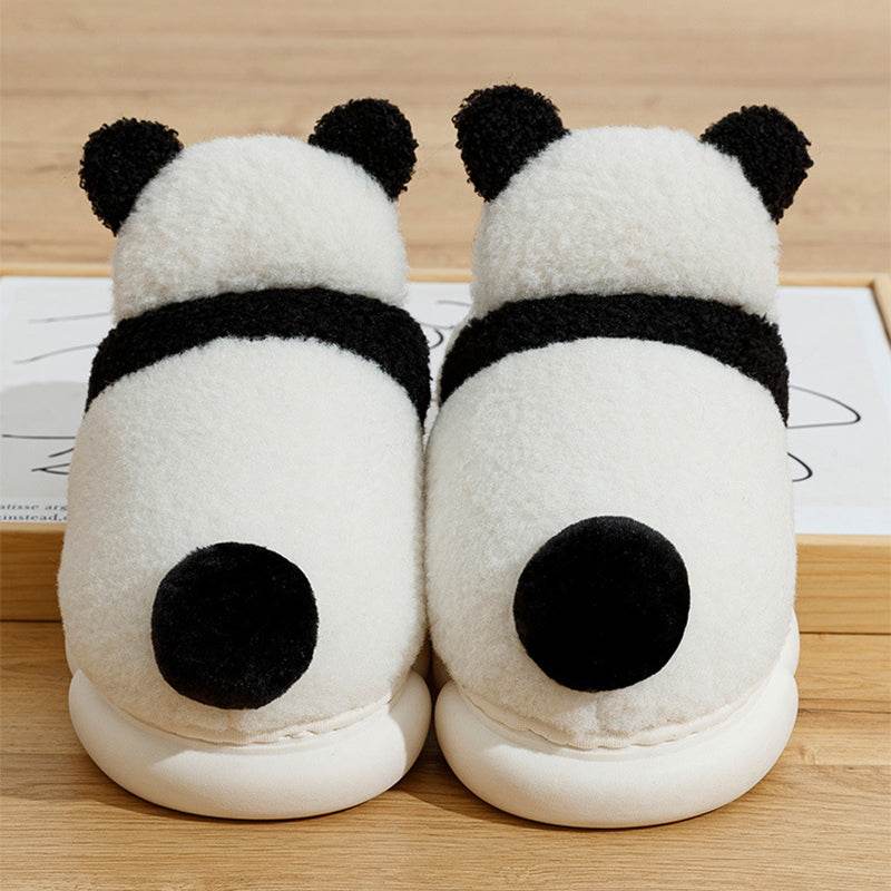 Cute Panda Plush Indoor Warm Slippers - Goodlifebean