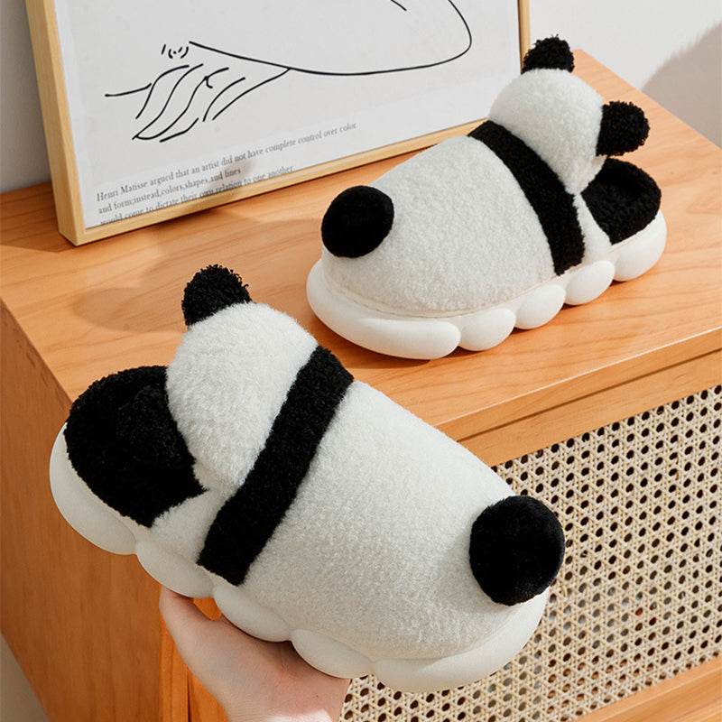 Cute Panda Plush Indoor Warm Slippers - Goodlifebean