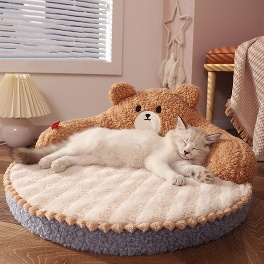 Kawaii Plush Cat Bed