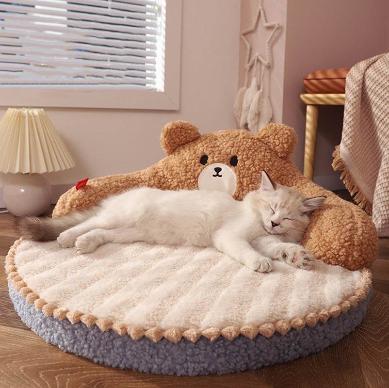 Kawaii Plush Cat Bed - Goodlifebean