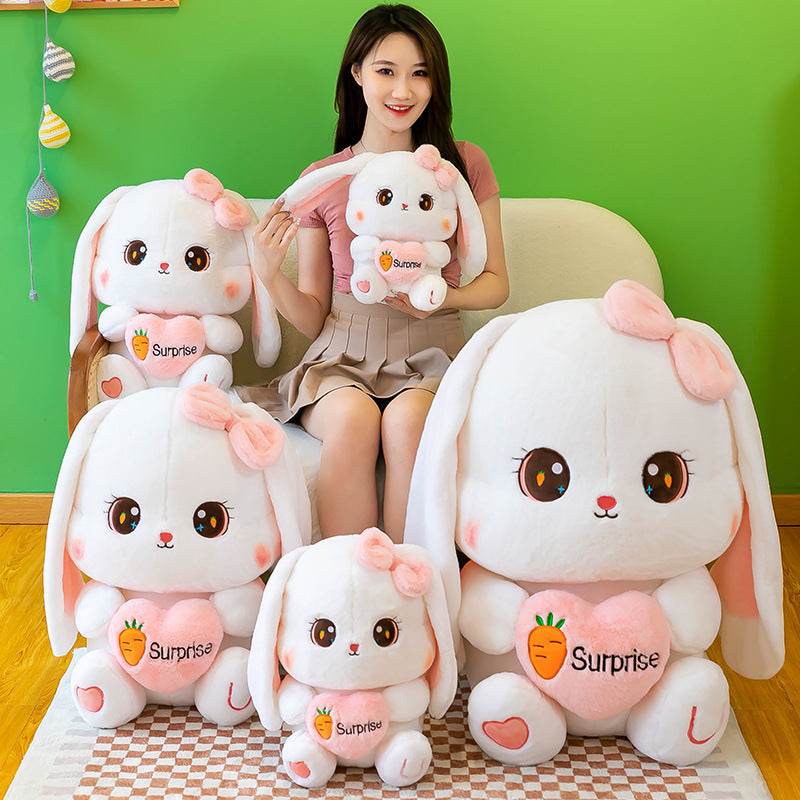 Cute Pink and White Bunny Plushie.