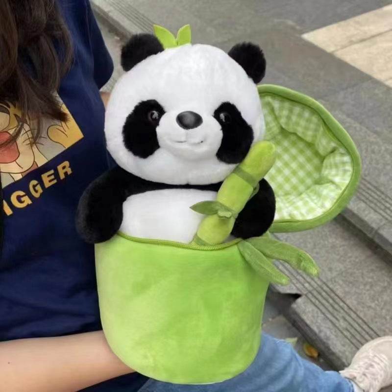 Kawaii Panda Plushie Inside Bamboo | Cute Panda Plushie - Goodlifebean