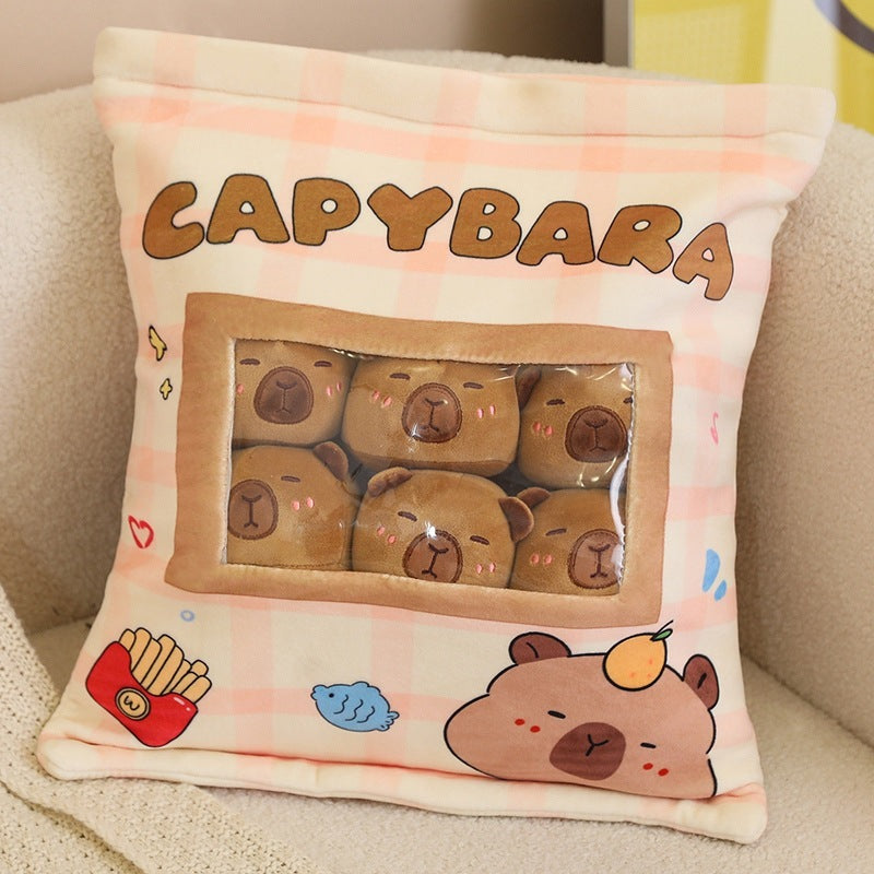 CapyChill Squad™ – Pack of 6 Stress Relief Capybara Plushies