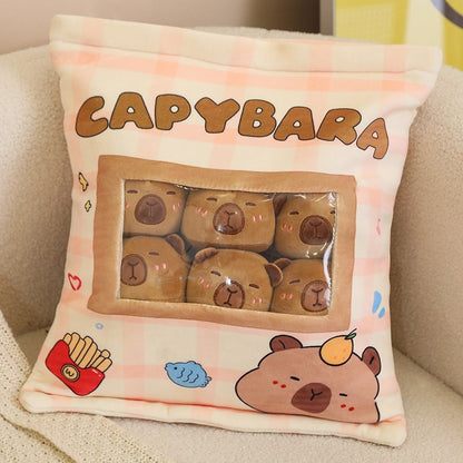 CapyChill Squad™ – Pack of 6 Stress Relief Capybara Plushies